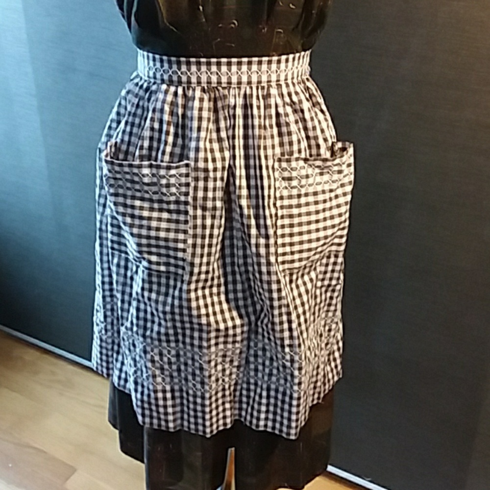 Vintage gingham apron